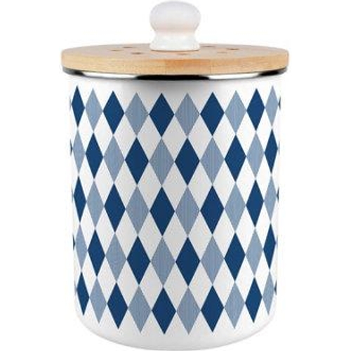 Food Waste Caddy - Navy Argyle - 2L