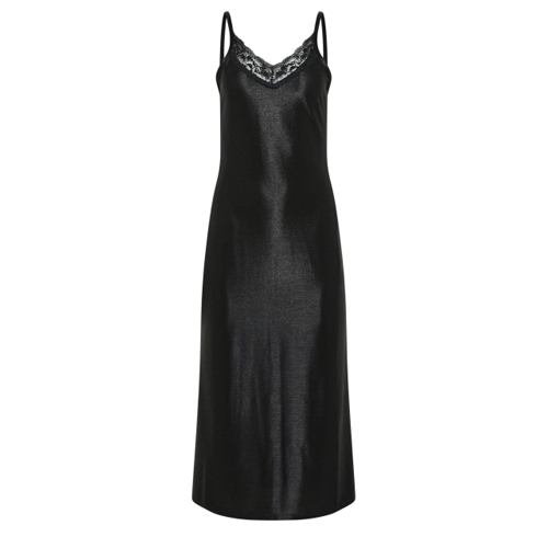 PixieGirl Lace Trim Maxi Dress - Black - Size 10