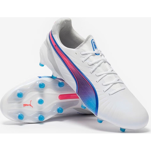 Puma King Ultimate FG AG - White, Blue