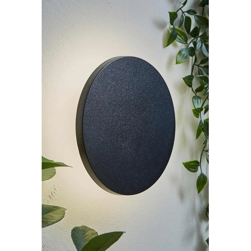 Outdoor Security Wall Light Fitting - Black - IP65