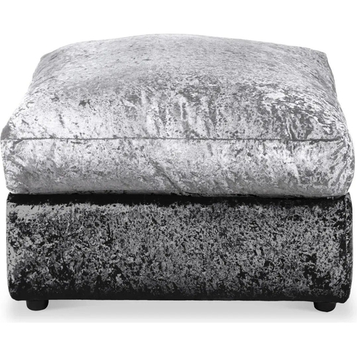 Aurora Crushed Velvet Footstool - Brown