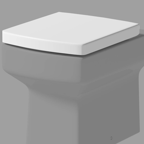 Royan Square Soft Close Toilet Seat - White