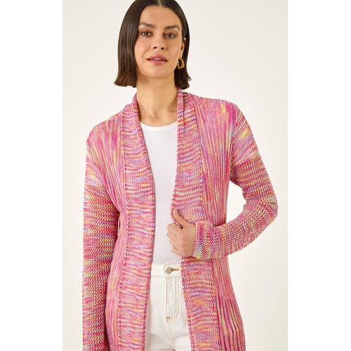 Roman Pointelle Longline Cardigan - Red - Size 18