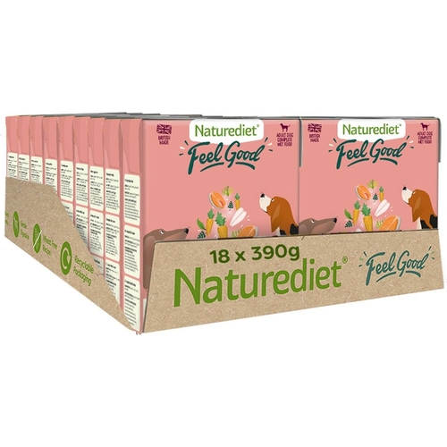 Naturediet Feel Good Salmon Adult Wet Dog Food - 18 X 390G Cartons