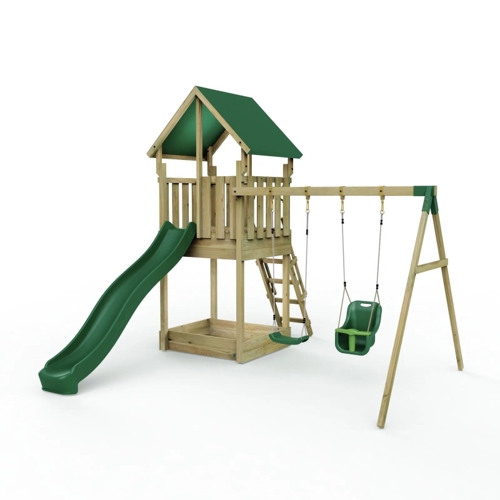 Rebo Modular Wooden Climbing Frame Adventure Playset - Haldon