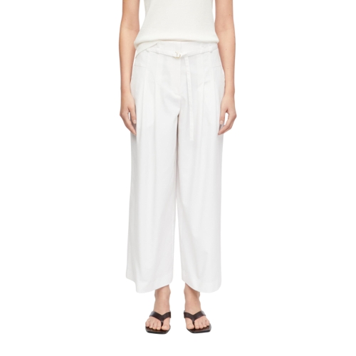 Comma - Pleated Trousers 7/8 - White