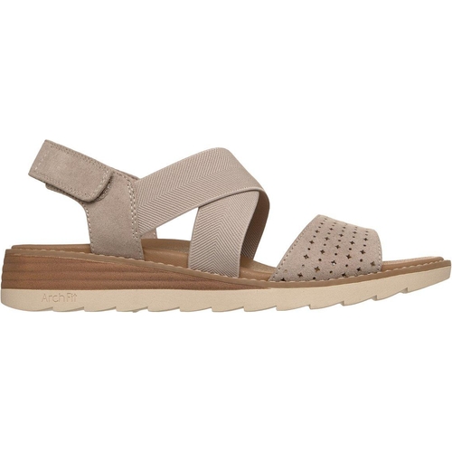 Skechers BOBS Arch Fit Oasis - B Perf Sandals - Brown, Size 3.5