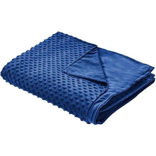 Weighted Blanket Cover - Blue - 135 x 200 cm - Beliani