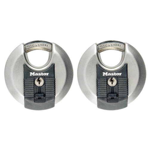 Master Lock Disc Padlock - Silver - M40EURT