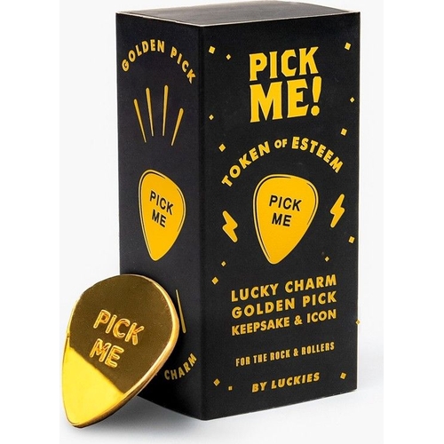Pick Me Gold Guitar Pick and Lucky Charm - Suck UK