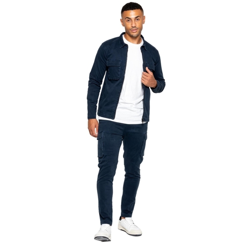 Enzo Cargo Tracksuit Set - Blue - Regular - L