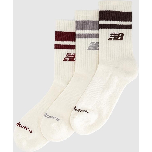 New Balance NB Essentials Midcalf Socks 3 Pairs - Cream - L