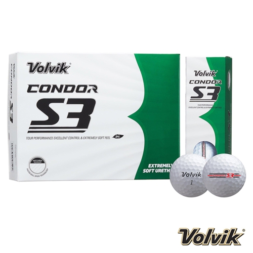 Volvik Condor S3 Tour Golf Balls - White