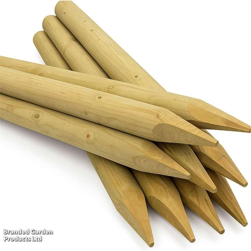 Garden Gear Machine Rounded Tanalised Pointed Tree Stake - 1650 x 50mm
