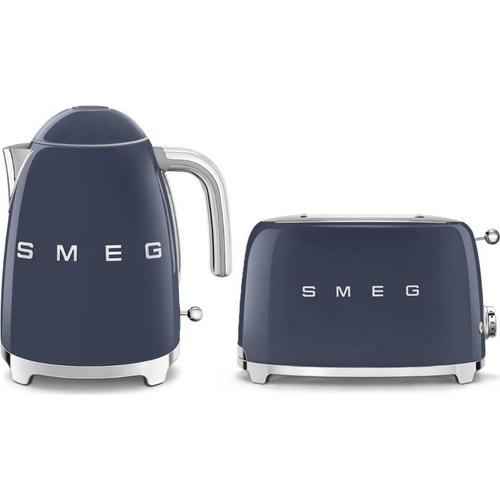 Smeg 50's Style Kettle & 2 Slice Toaster - Blue