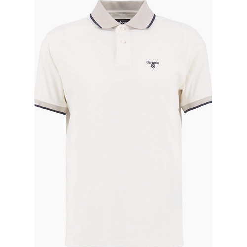 Barbour Cornsay Pique Collar Polo Shirt - White - S