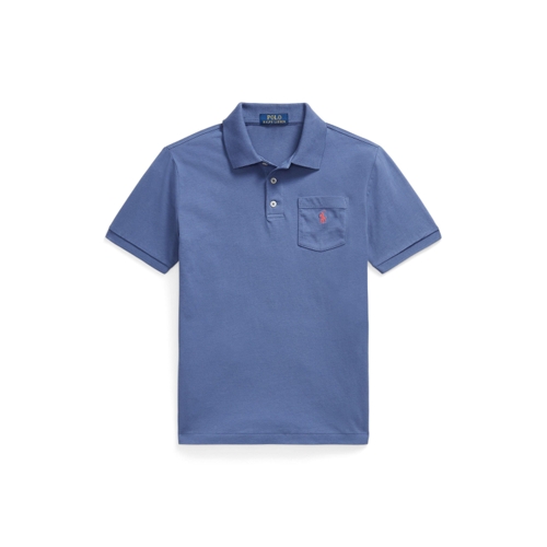 Polo Ralph Lauren Kids' Pocket Short Sleeve Polo Shirt - Blue Heaven - Regular