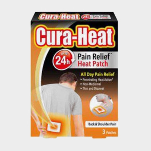 Cura-Heat Back & Shoulder Pain Relief - White