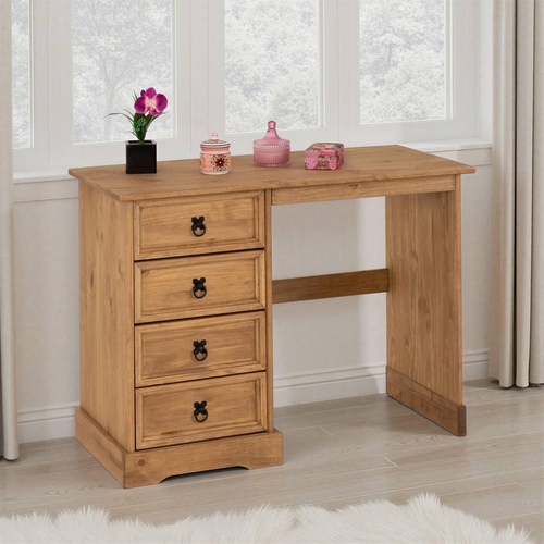 Seconique Corona Essentials 4 Drawer Dressing Table - Brown