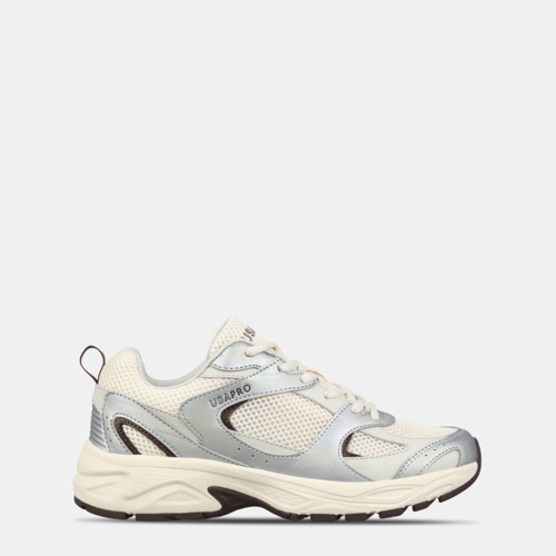 USA Pro Mira Trainers - Beige - Silver - Size 4