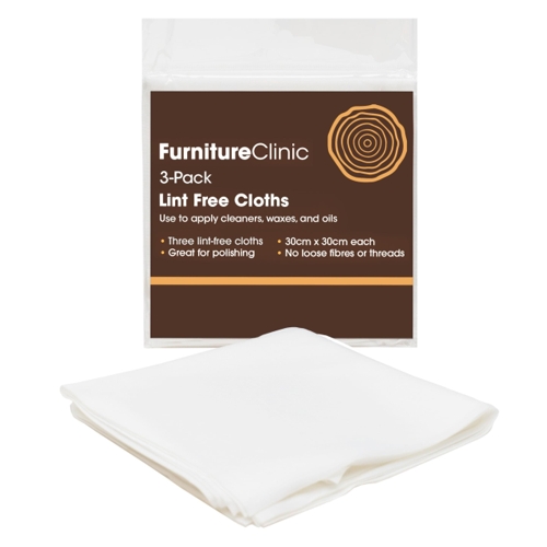 Furniture Clinic Lint Free Cloths - 3 Pack