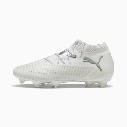 Puma Future 8 Ultimate FG Football Boots - White - Silver - Size 6