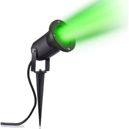 Auraglow Deep Recessed Garden Spike Light - Green - Four Pack