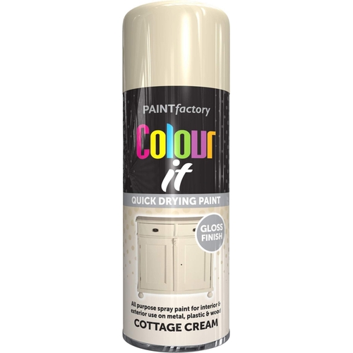 Paint Factory Colour It Spray Paint - Cottage Cream - 400ml