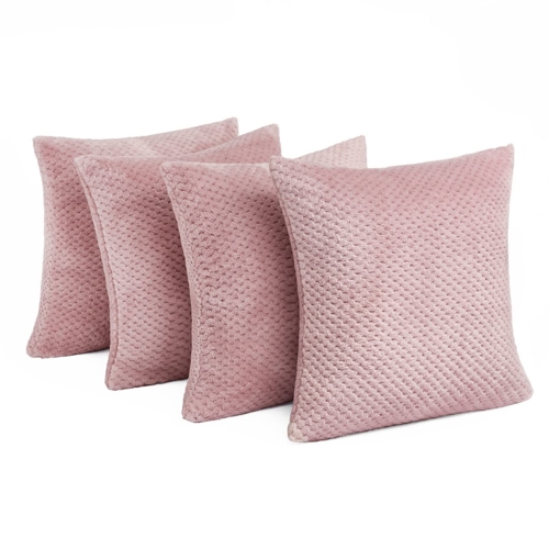 Brentfords Waffle Fleece Cushion Covers - Pink