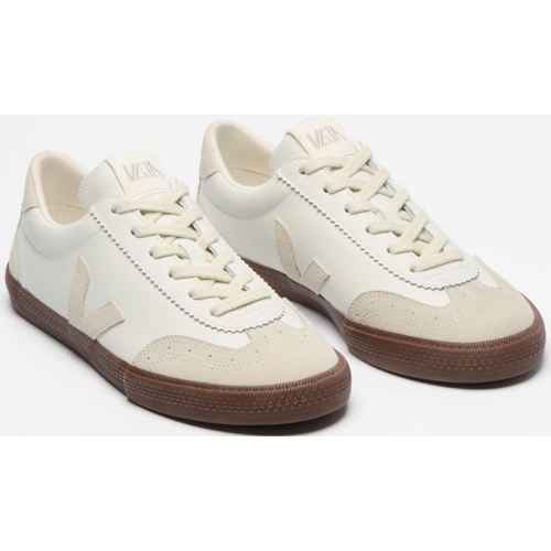VEJA Volley Sneaker - White | Brown - UK 11