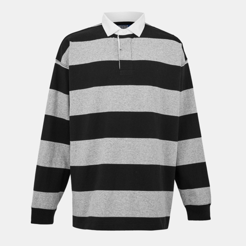 Polo Ralph Lauren - Stripe Rugby Shirt - Grey/Black - XXL