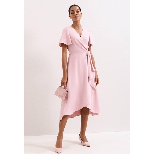 Phase Eight Julissa Wrap Midi Dress - Pink - 10
