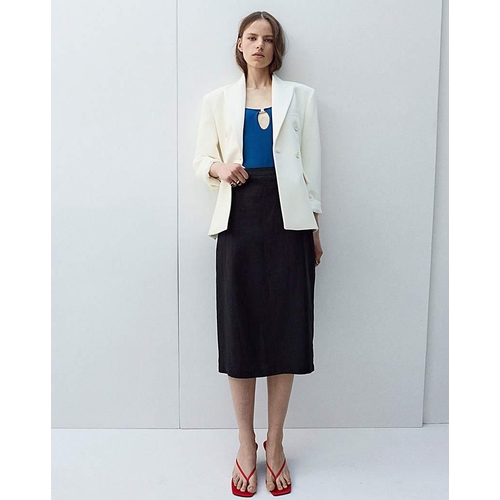 Mango Midi Skirt - Black - 14