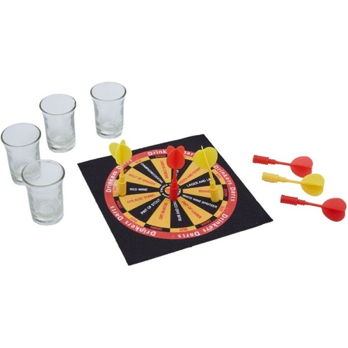Premier Housewares Dart Game - Magnetic Dartboard With 4 Magnetic Darts And 4 Shot Glasses