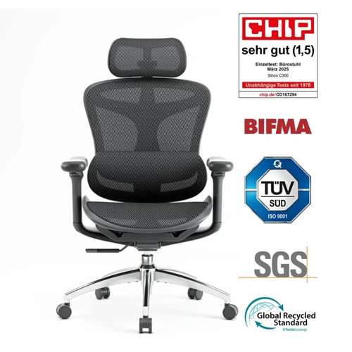 SIHOO Doro C300 Ergonomic Office Chair - Black