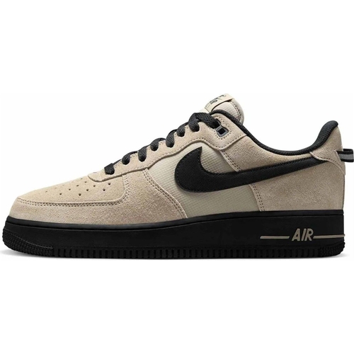 Nike Air Force 1 Trainers - Beige/Black - Size UK 8