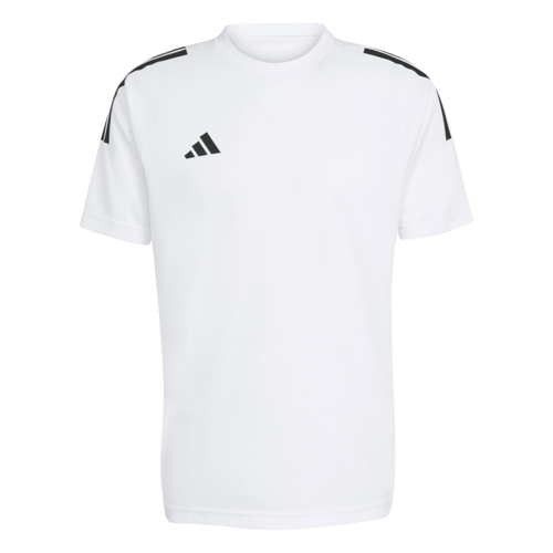 adidas Classic 3 Stripe Sereno T-Shirt - Crew Neck - Striped - White/Black - M