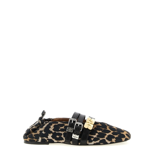 Ganni Ballet Flats - Cream - Animal - UK 8